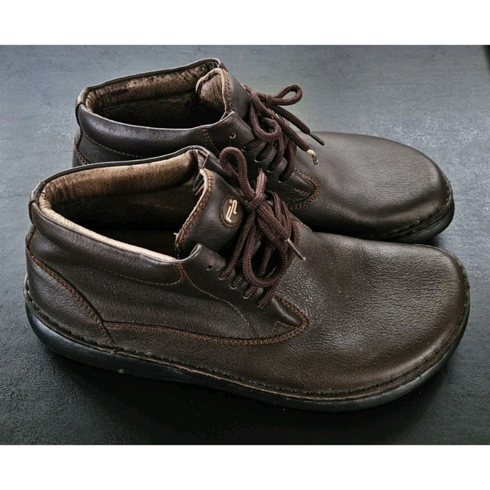 Footprints by Birkenstock MEMPHIS Mens 10 43 Brown Leather Chukka Lace Up Boots